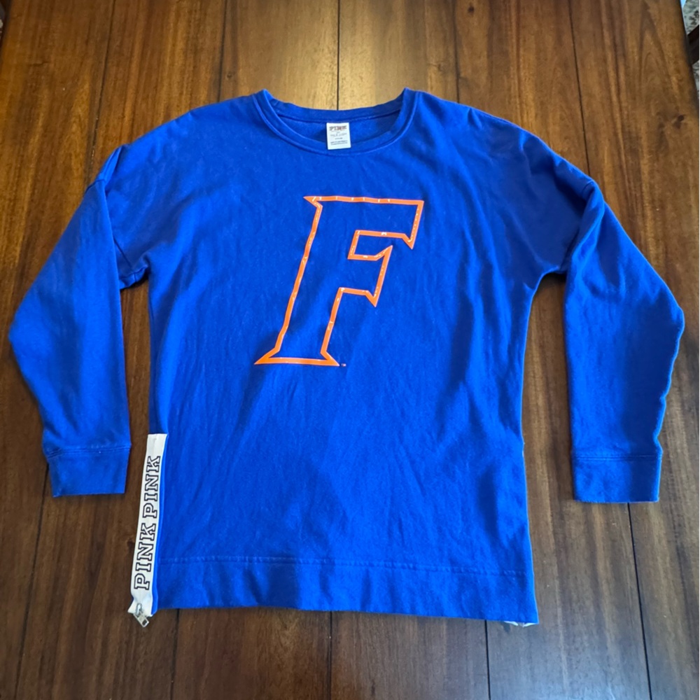 Pink Victoria Secret 5th Ocean Florida Gators Women’s‎ Pullover Size Small Blue